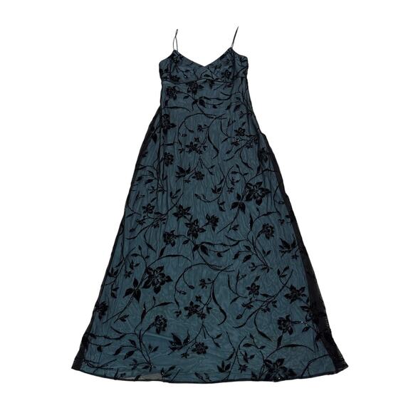 Rimini By Shaw Vintage 90s Formal Dress Lace Beaded Whimsy Goth Gown M 8 Petite - Picture 1 of 9
